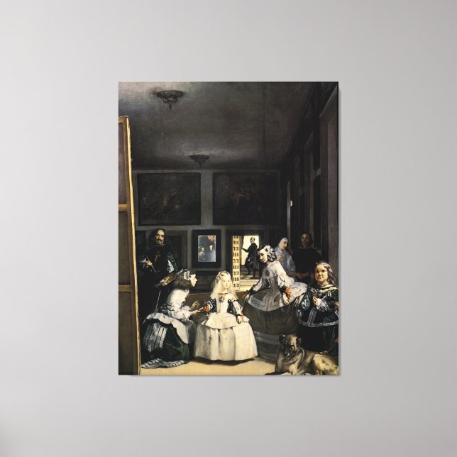 Las Meninas von Velasquez Leinwanddruck (Vorderseite)