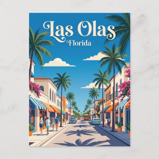 Las Olas Boulevard USA Postkarte (Vorderseite)