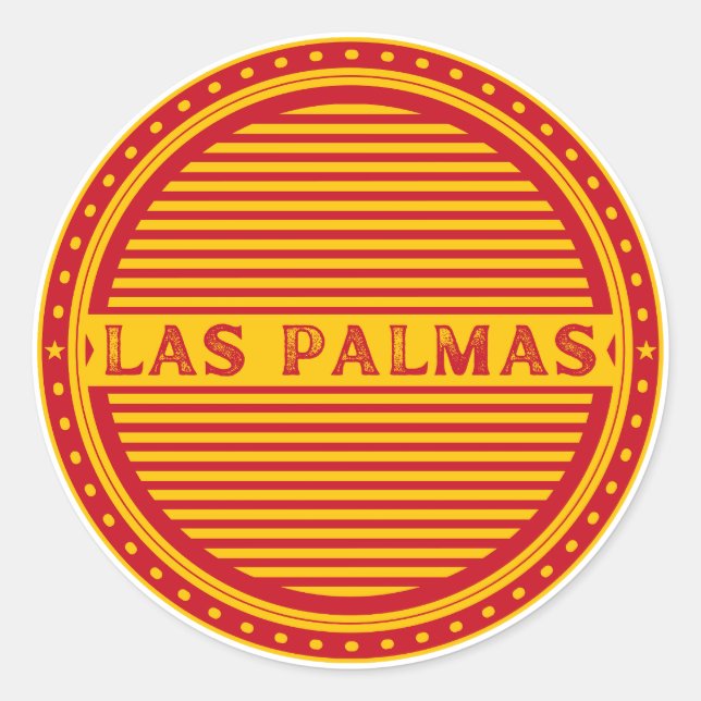 Las Palmas City Pride Emblem – Spanish Identity Runder Aufkleber (Vorderseite)