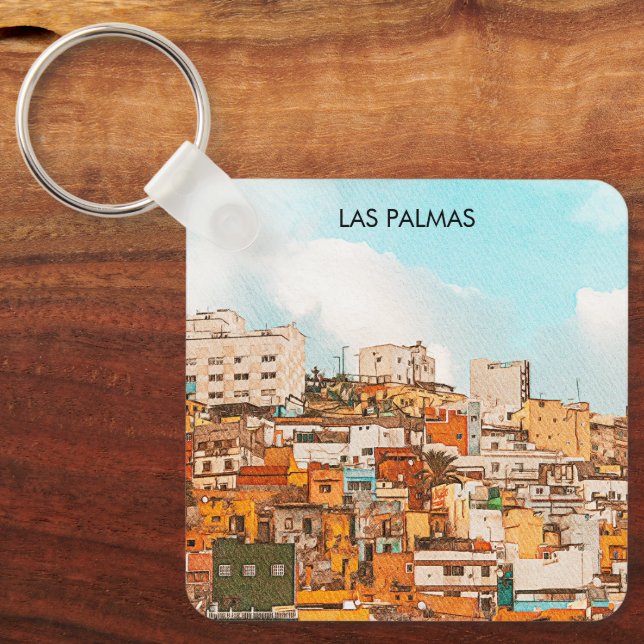 Las Palmas Gran Canaria City View Schlüsselanhänger (Vorderseite)