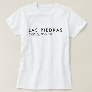 Las Piedras Puerto Rico T-Shirt Coordinates Tee