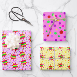 Las Posadas Piñata Festive Mexican Christmas  Geschenkpapier Set