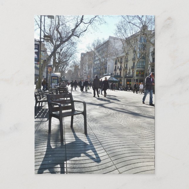 Las Ramblas de Barcelona Postkarte (Vorderseite)