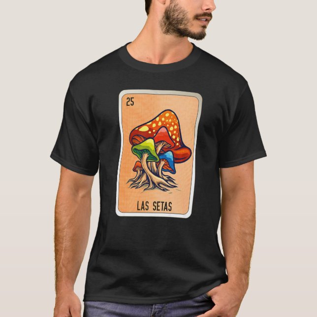 Las Setas Mexican Slang Lottery Bingo Cards   T-Shirt (Vorderseite)