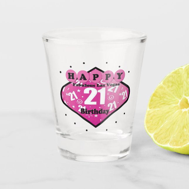 Las Vegas 21e anniversaire verre de tir (Devant)