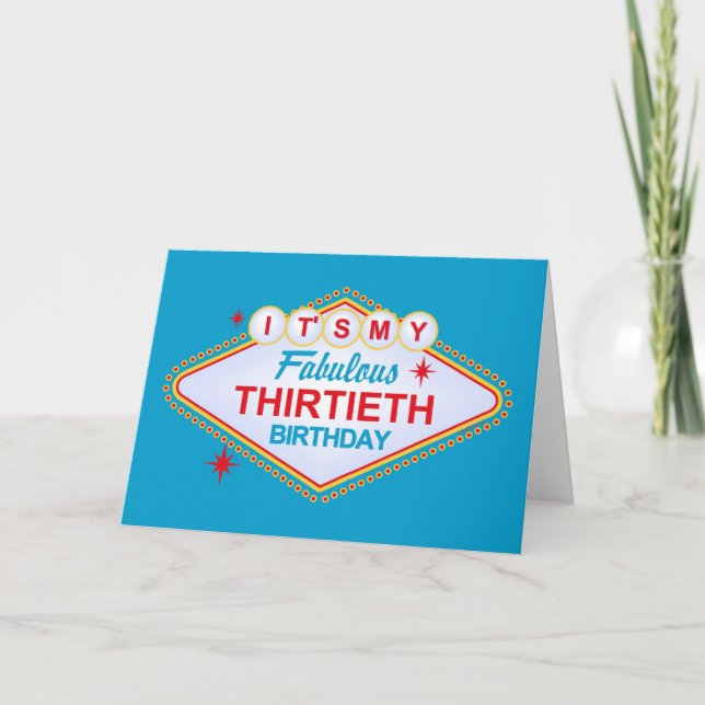 Las Vegas 30. Geburtstag Karte (Vorderseite)