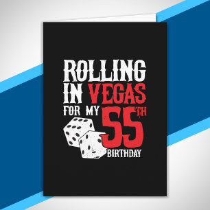 Las Vegas 55. Geburtstagsfeier - Rolling in Vegas Karte