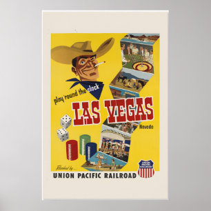 Las Vegas -952 Im Stil der alten Zeit Glücksspiel  Poster