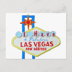 Las Vegas-Adressen-Änderung Ankündigungspostkarte