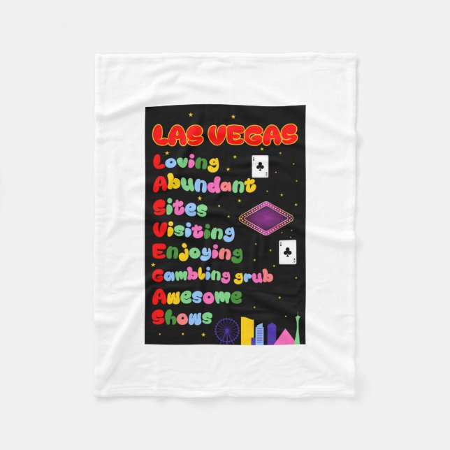 Las Vegas Akronym Blanket Fleecedecke (Vorderseite)