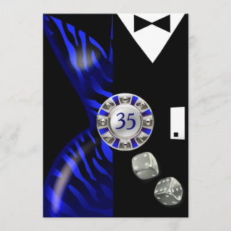 Las Vegas Art Deco| Kobalt-Schwarzsilber Einladung