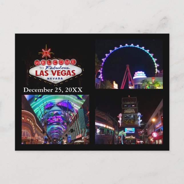 Las Vegas Attraktionen #1 Postkarte (Vorderseite)