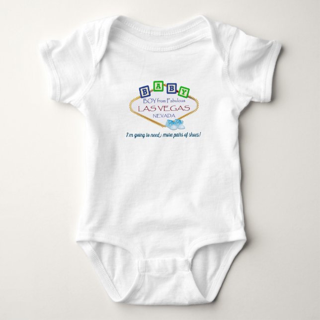Las Vegas Baby Jersey Bodysuit Baby Strampler (Vorderseite)