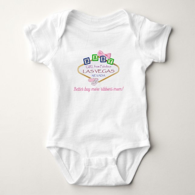 Las Vegas Baby Jersey Bodysuit Strampler (Vorderseite)