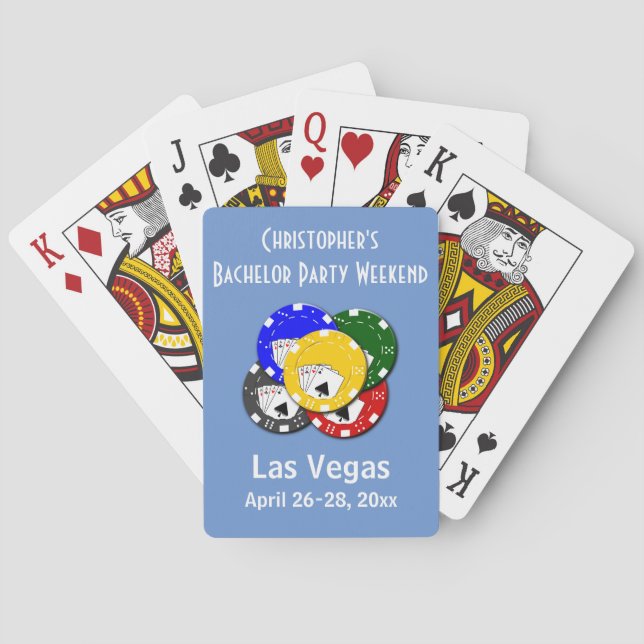 Las Vegas Bachelor Party Gefallen Casino Poker Spielkarten (Rückseite)