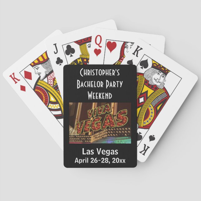 Las Vegas Bachelor Party Wochenende Ausflug Gefall Spielkarten (Rückseite)