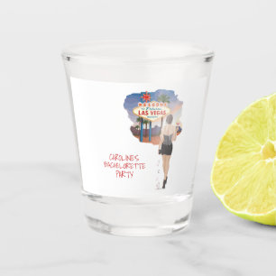 Las Vegas Bachelorette Braun Haarbrücke Schnapsglas