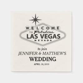 Las Vegas Begrüßung Personalisierte Hochzeit Serviette