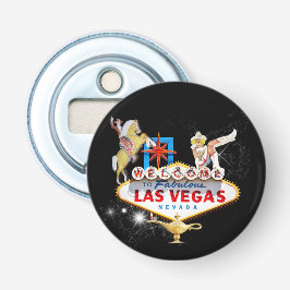 Las Vegas Begrüßungszeichen auf Starry Background Flaschenöffner