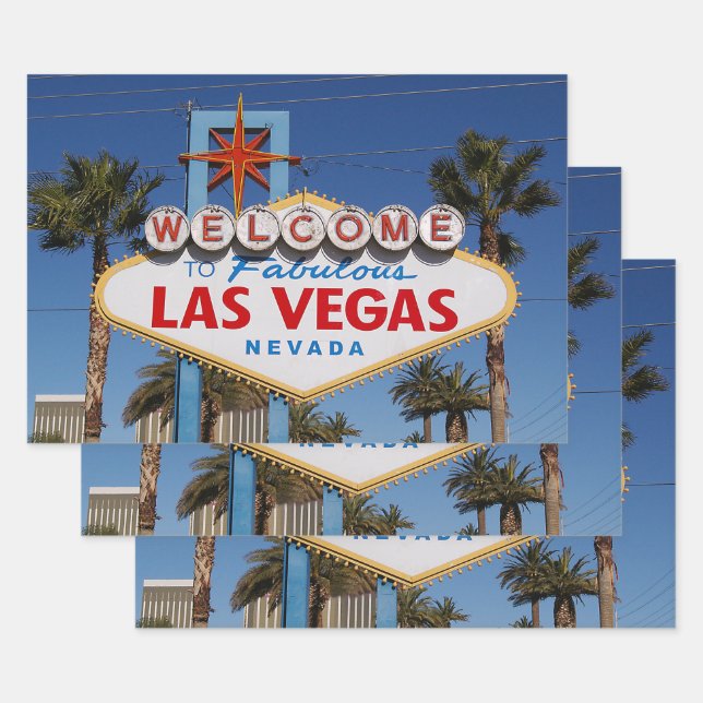Las Vegas Begrüßungszeichen Geschenkpapier Set (Set)