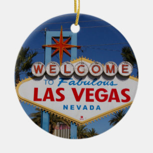 Las Vegas Begrüßungszeichen Keramik Ornament