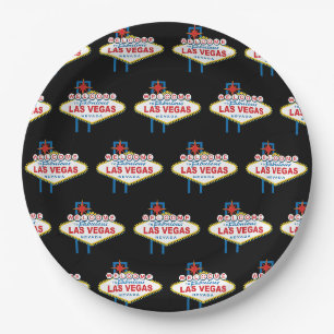 Las Vegas Begrüßungszeichen Pappteller