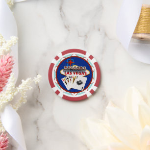 Las Vegas Begrüßungszeichen Pokerchips