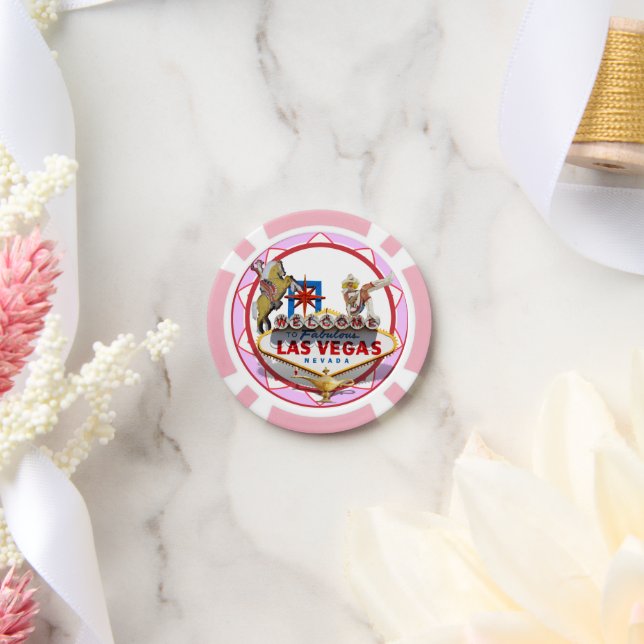 Las Vegas Begrüßungszeichen Pokerchips (Hochzeit)