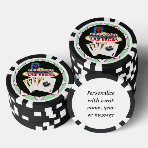 Las Vegas Begrüßungszeichen Pokerchips