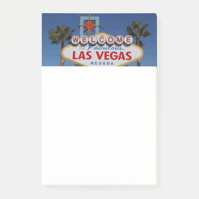 Las Vegas Begrüßungszeichen Post-it Klebezettel (Vorderseite)
