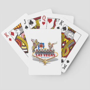 Las Vegas Begrüßungszeichen Spielkarten