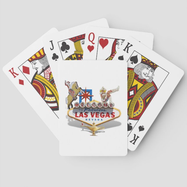 Las Vegas Begrüßungszeichen Spielkarten (Rückseite)