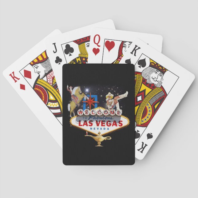 Las Vegas Begrüßungszeichen Spielkarten (Rückseite)