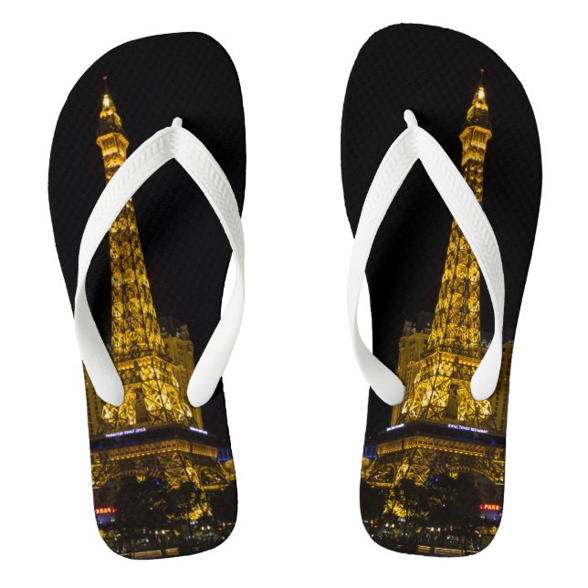 Las Vegas bei Nacht Skyline Flip Flops (Fußbett)