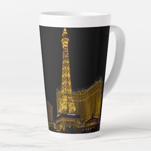 Las Vegas bei Nacht Skyline Milchtasse (Rechte Ecke)