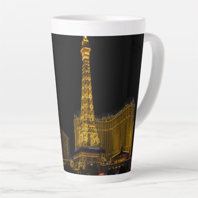 Las Vegas bei Nacht Skyline Milchtasse (Rechte Ecke)
