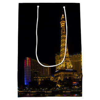 Las Vegas bei Nacht Skyline Mittlere Geschenktüte