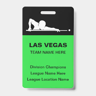 Las Vegas Billard-Thema-Massen-Team-Name-Schilder Ausweis