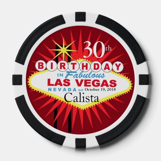 Las Vegas Birthday Casino Pokerchips (Vorderseite)