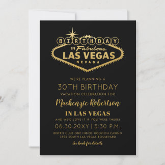 Las Vegas Birthday Einladung