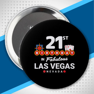 Las Vegas Birthday Party - 21st Birthday In Vegas Button