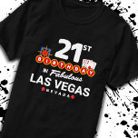 Las Vegas Birthday Party - 21st Birthday In Vegas T-Shirt<br><div class="desc">Planning Your 21st birthday in Vegas? This Welcome to Las Vegas sign style design is the perfekt way for a 21 year old to celebrate with a birthday party in Vegas! Great for a girls' trip or birthday squad coming to Vegas for a weekend getaway or vacation. Feature "21st Birthday...</div>