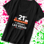 Las Vegas Birthday Party - 21st Birthday In Vegas T-Shirt<br><div class="desc">Planning your 21st birthday in Vegas? This Welcome to Las Vegas sign style design is the perfect way for a 21 year old to celebrate with a birthday party in Vegas! Great for a girls' trip or birthday squad coming to Vegas for a weekend getaway or vacation. Features "21st Birthday...</div>