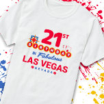 Las Vegas Birthday Party - 21st Birthday In Vegas T-Shirt<br><div class="desc">Planning Your 21st birthday in Vegas? This Welcome to Las Vegas sign style design is the perfekt way for a 21 year old to celebrate with a birthday party in Vegas! Great for a girls' trip or birthday squad coming to Vegas for a weekend getaway or vacation. Feature "21st Birthday...</div>