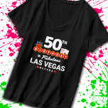 Las Vegas Birthday Party - 50th Birthday In Vegas T-Shirt<br><div class="desc">50th birthday in Vegas? This Welcome to Las Vegas sign style design is the perfekt way for a 50 year old to celebrate with a birthday party in Vegas! Great for a girls' trip or birthday squad coming to Vegas for a weekend getaway or vacation. Feature "50th Birthday in Fabulous...</div>
