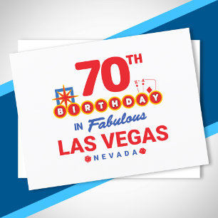 Las Vegas Birthday Party - 70th Birthday In Vegas Postkarte