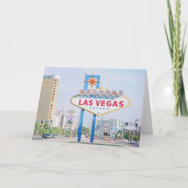 Las Vegas Birthday Party Card Karte (Vorderseite)