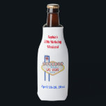 Las Vegas Birthday Party Favor Flaschenkühler<br><div class="desc">Are you going to celebrate your birthday in Las Vegas this year?  This bottle cooler is a perfect way to commemorate your trip!  Customize with your own name,  and date(s).  The font and color of the text can be changed to fit your preference.</div>