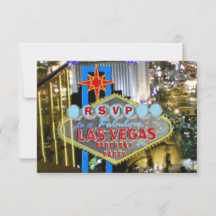 Las Vegas Birthday Party UAWG RSVP Karte