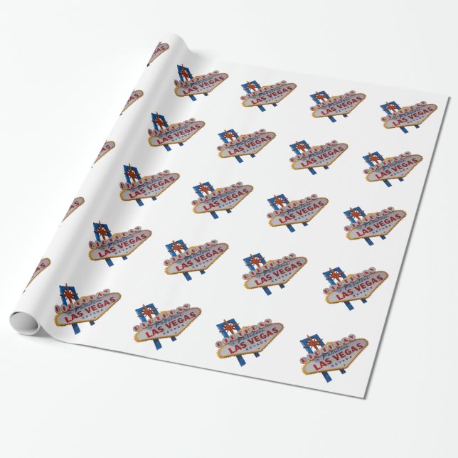 Las Vegas Birthday Wrapping Paper Geschenkpapier (Ungerollt)